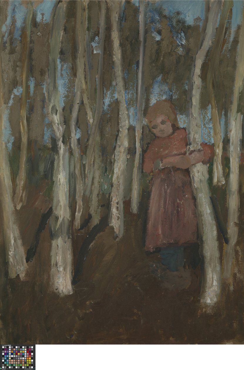 Dziewczyna w brzozowym lesie autorstwa Paula Modersohn Becker