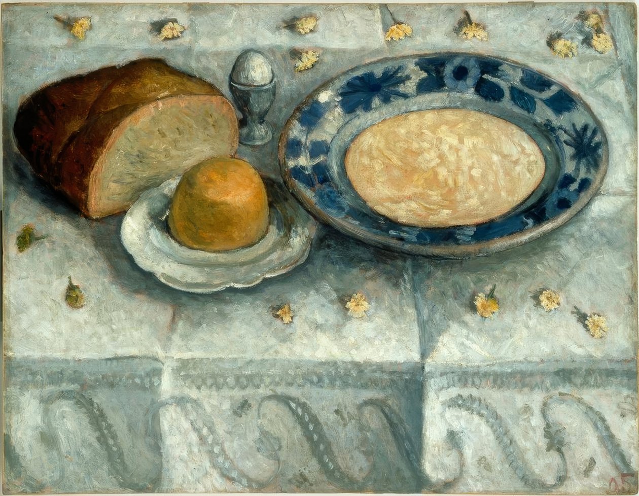 Martwa natura z mlecznikiem autorstwa Paula Modersohn Becker