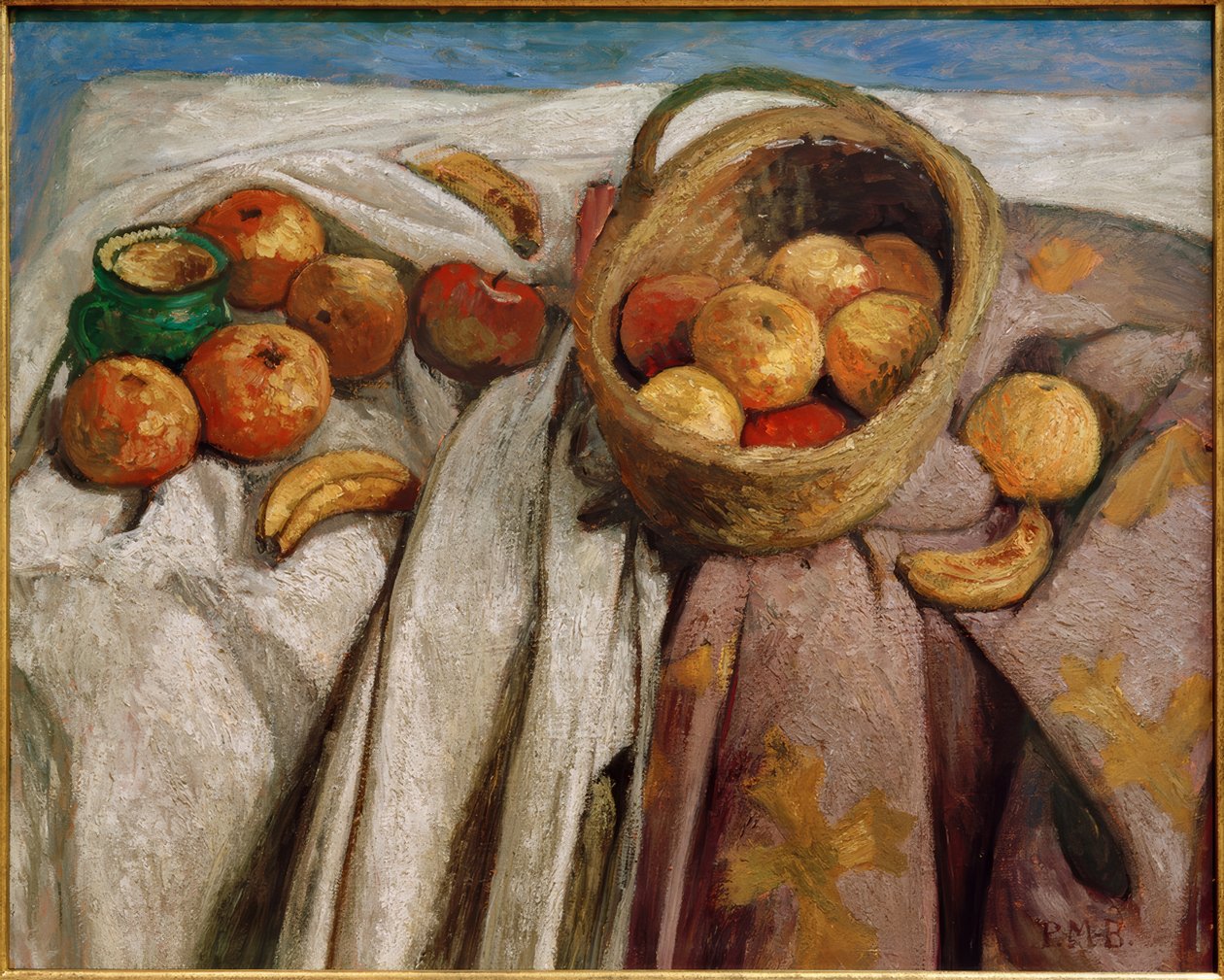 Martwa natura z jabłkami i bananami autorstwa Paula Modersohn Becker