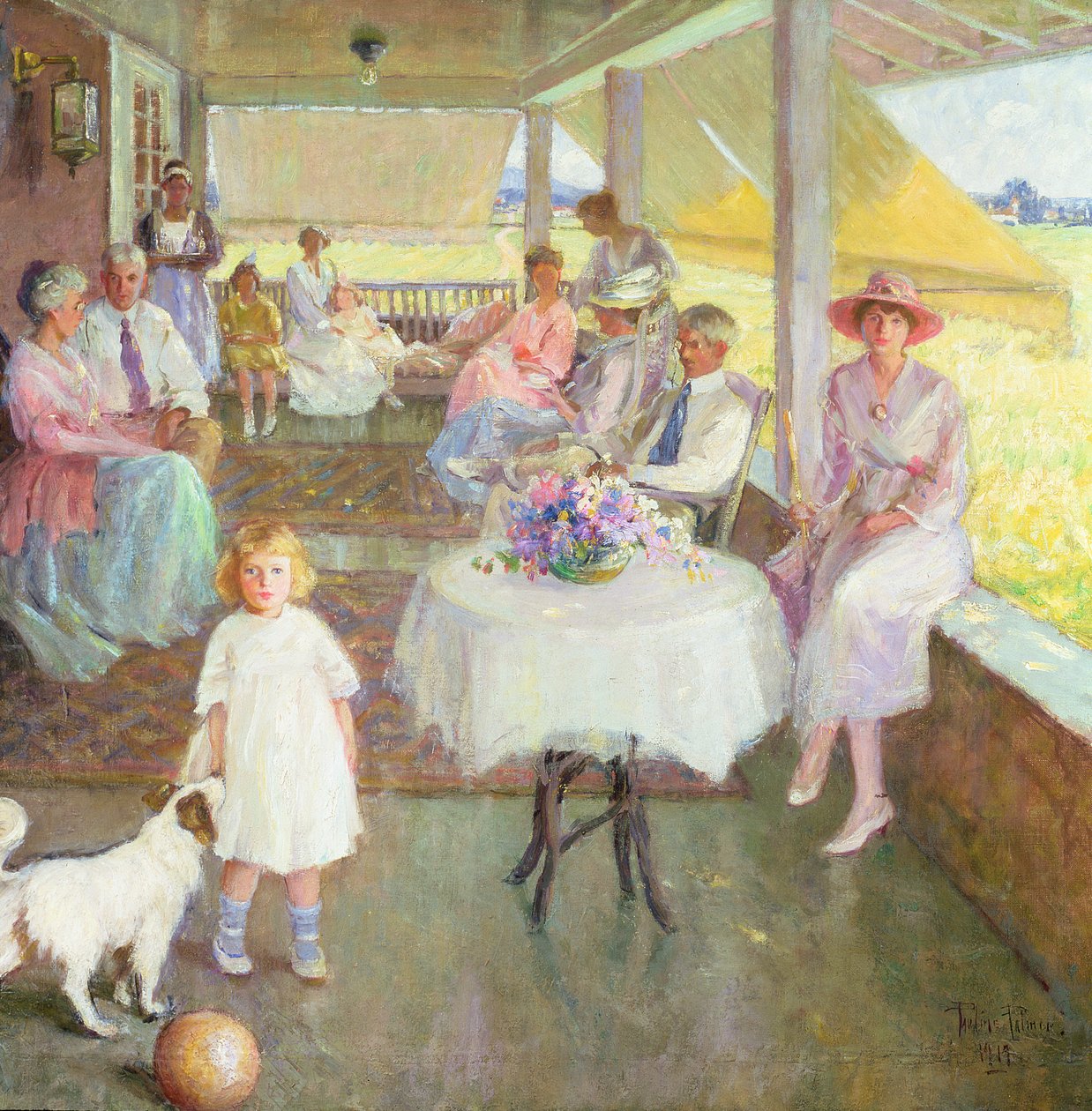 Spotkanie rodzinne, 1919 r. autorstwa Pauline Palmer