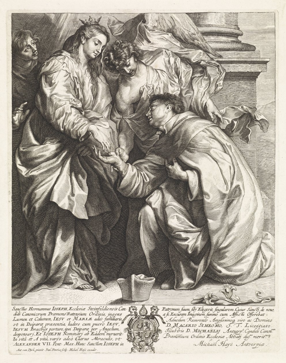 Wizja H. Hermanna Josepha (wersja b) autorstwa Paulus Pontius