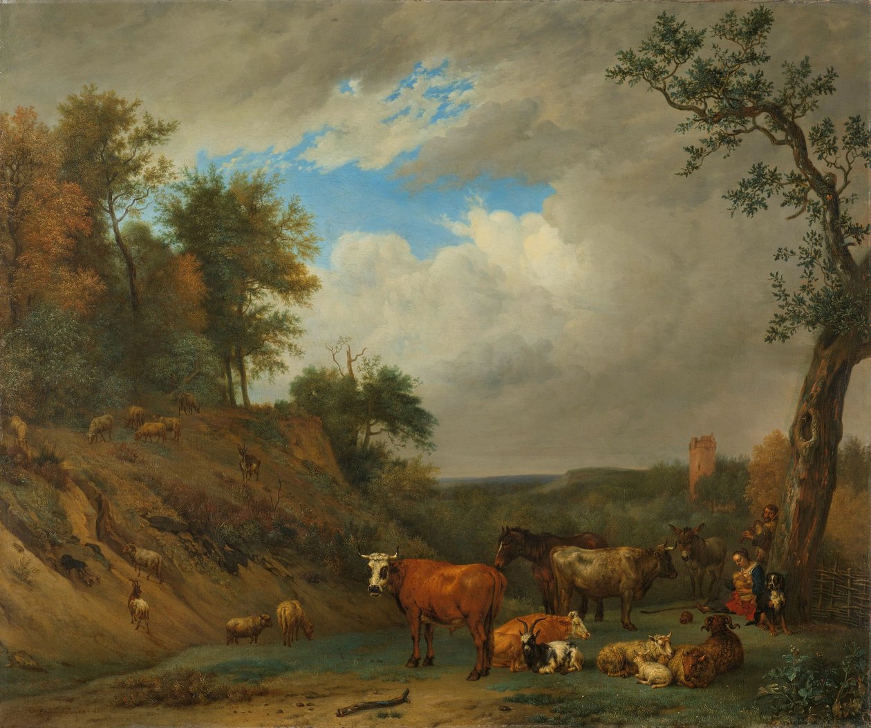 Pasterze z ich bydłem autorstwa Paulus Potter (after)