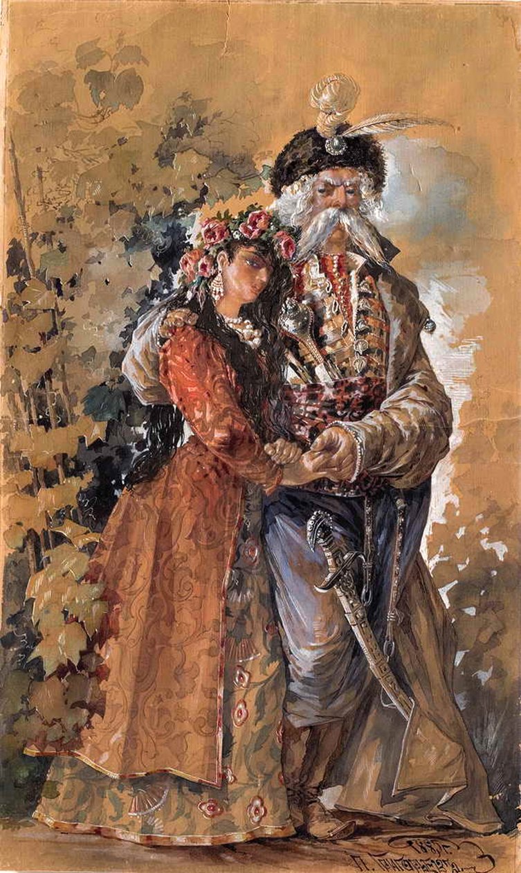 Mazepa z Marią, 1885 autorstwa Pavel Alexeyevich Grigoryev
