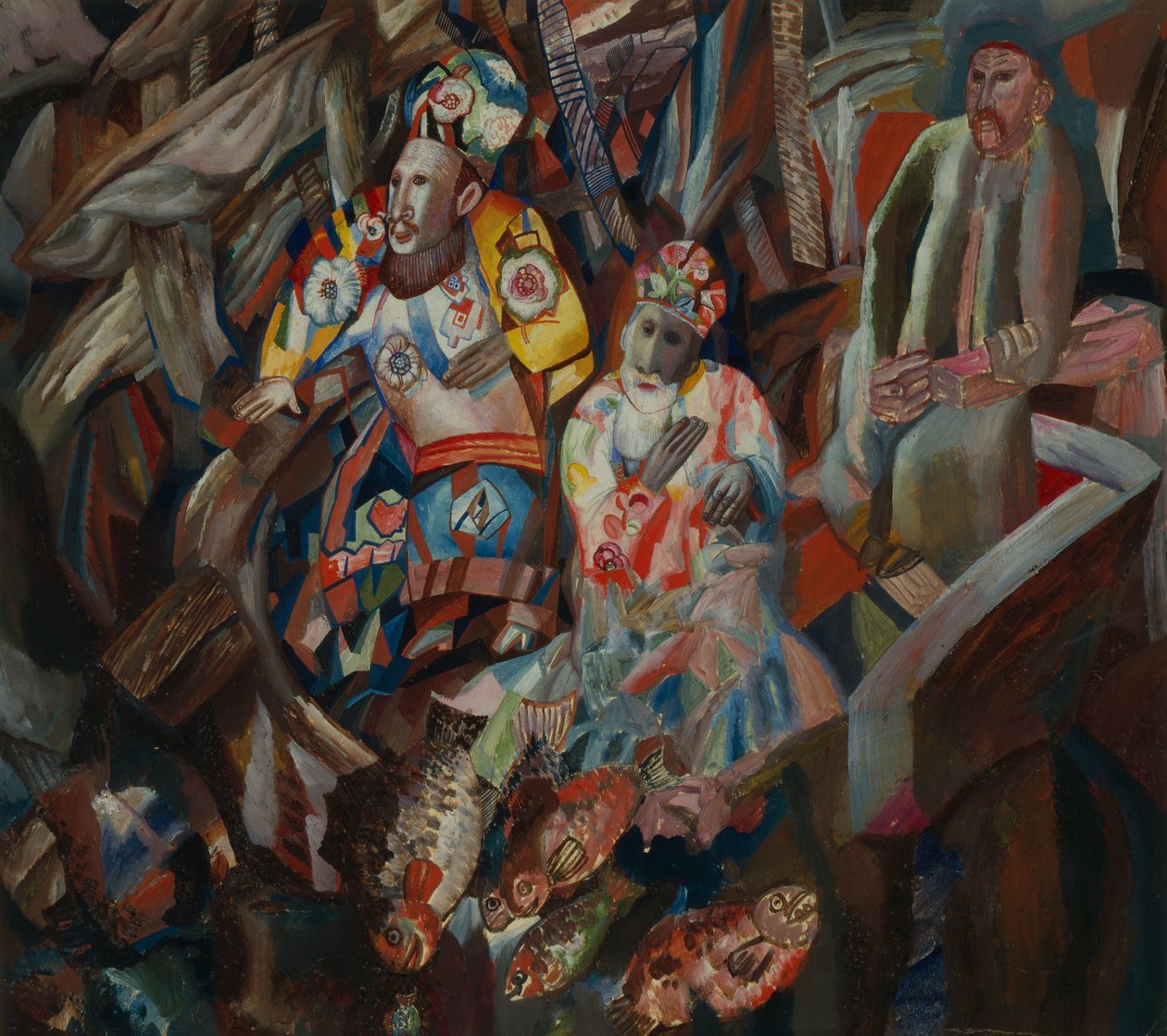 Wschód i Zachód, 1912-1913 autorstwa Pavel Nikolayevich Filonov