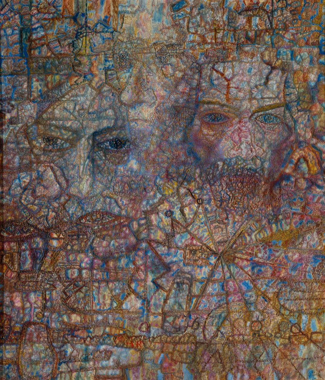 Twarze, 1940 autorstwa Pavel Nikolayevich Filonov