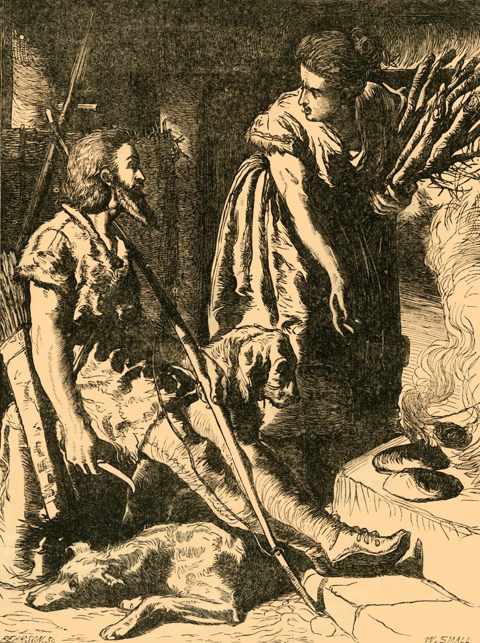 „Alfred w chacie schludnego pasterza”, koniec XIX wieku. autorstwa Pearson