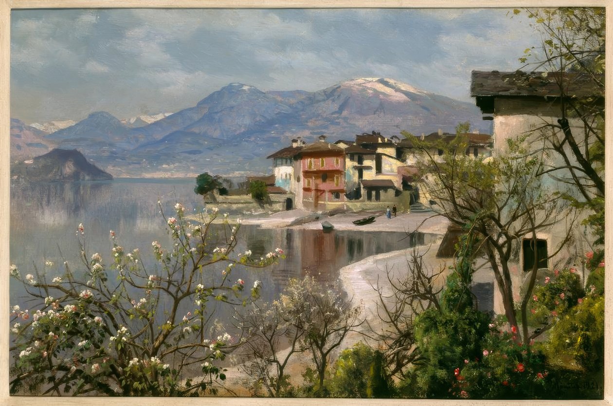 Wiosna nad jeziorem Como autorstwa Peder Monsted