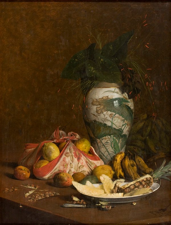 Martwa natura z wazą i FruitnAngielski: Martwa natura z wazą i Fruitn autorstwa Pedro Alexandrino Borges