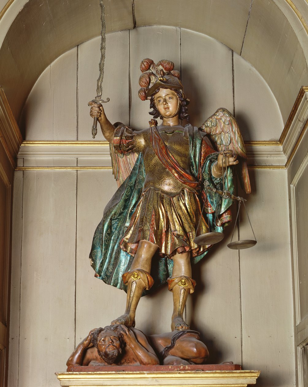 Św. Michał Archanioł, 1658 (drewno polichromowane) autorstwa Pedro Roldan