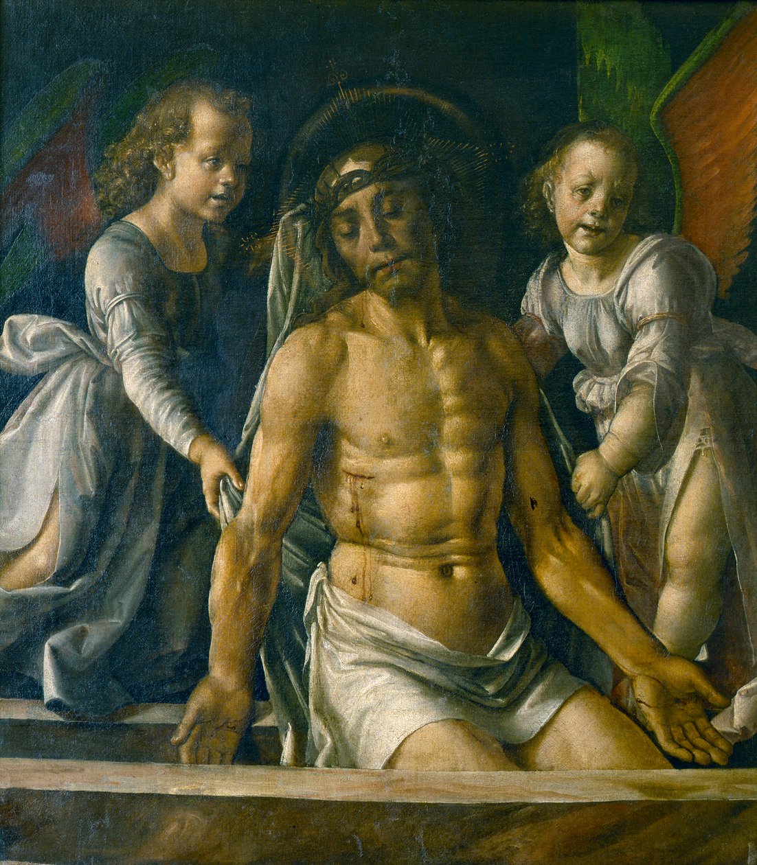 Pieta z dwoma aniołami, 1480. autorstwa Pedro Berruguete