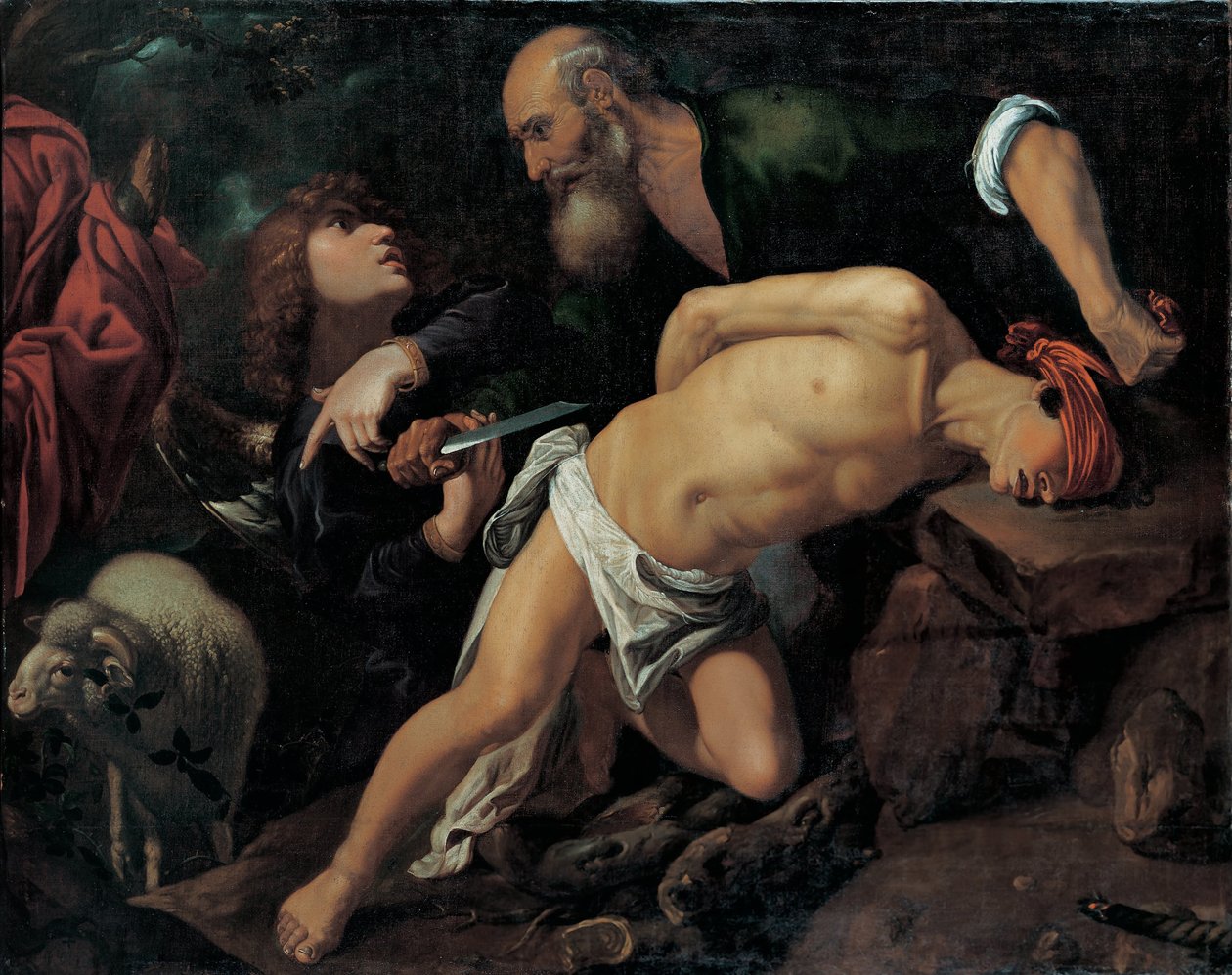 Ofiara Izaaka, c. 1615 autorstwa Pedro Orrente