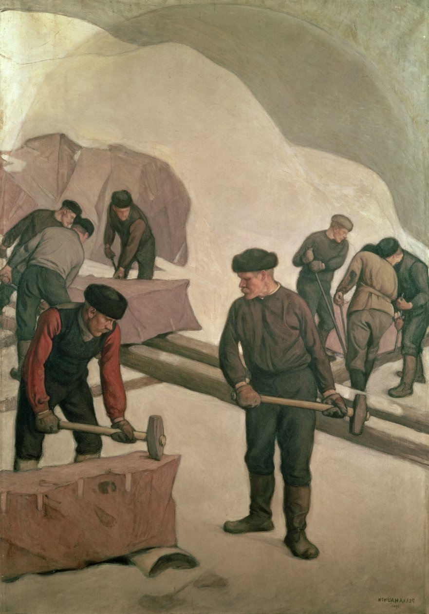 Łamacze kamieni, 1903 autorstwa Pekka Halonen