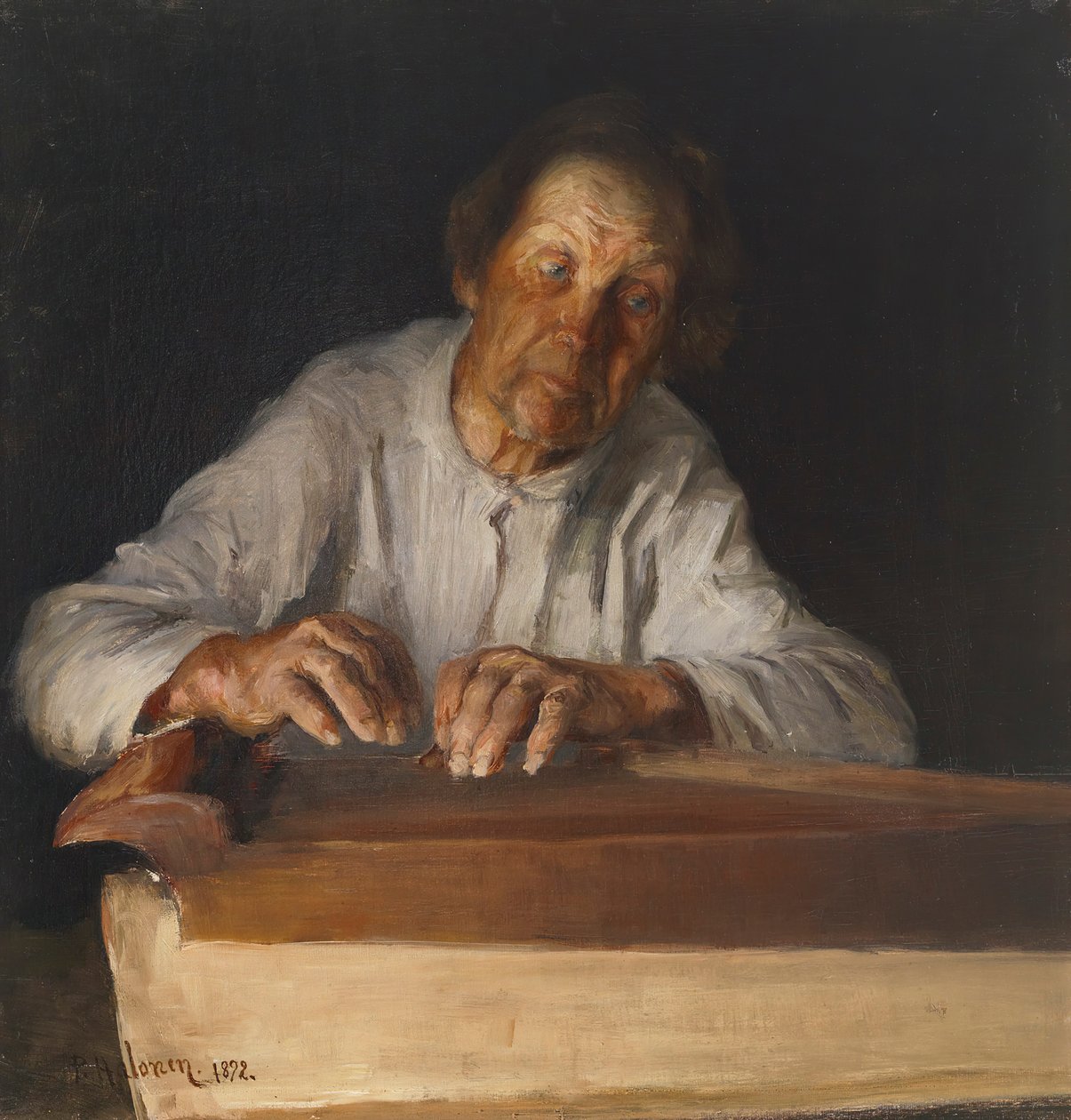 Gracz Kantele, 1892. autorstwa Pekka Halonen