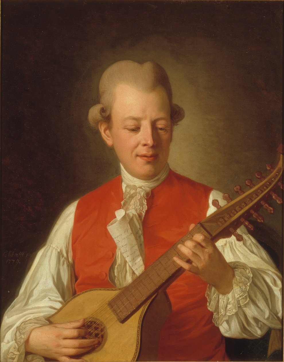 Portret poety Carla Mikaela Bellmana (1740-95) 1779 autorstwa Per Krafft