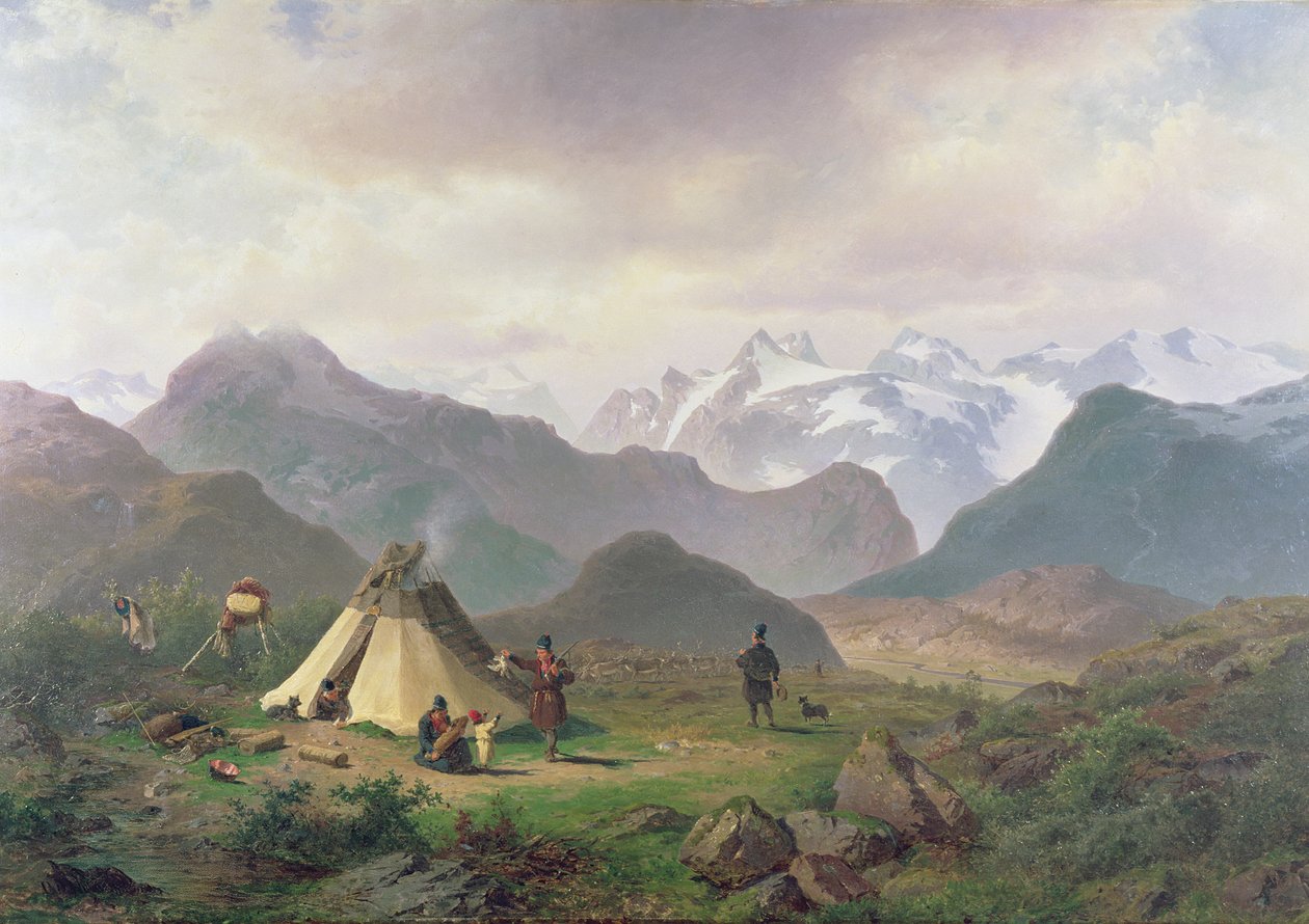 Motyw z Kvikkjokk, 1862 autorstwa Per Daniel Holm