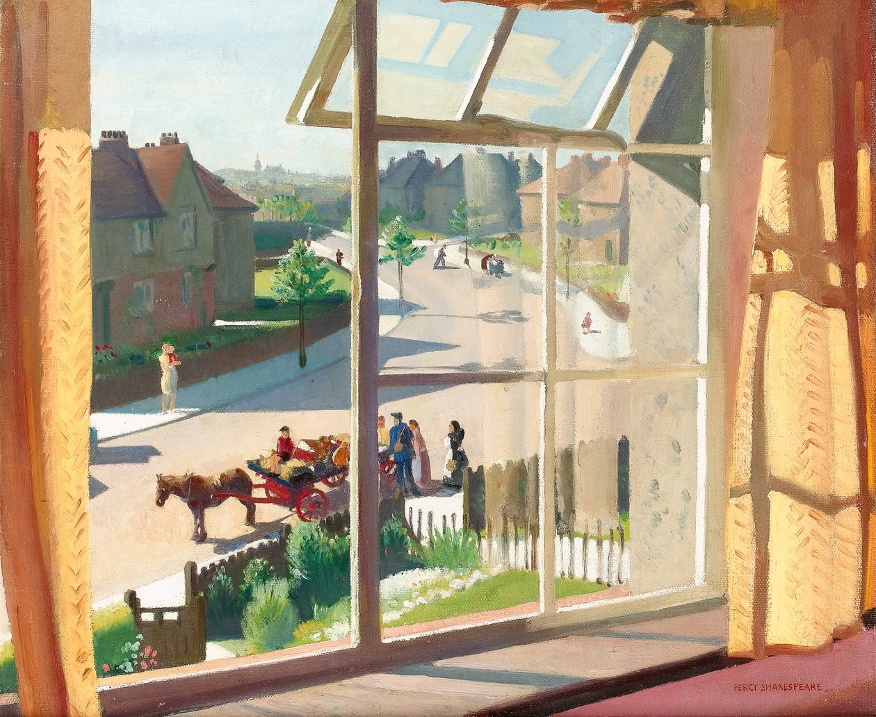 Widok z sypialni artysty, ok. 1930 (szczegóły patrz 244507) autorstwa Percy Shakespeare