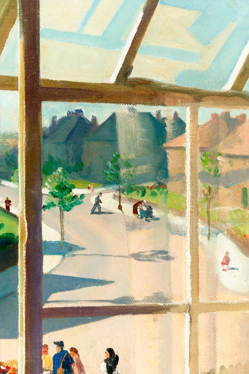 Widok z sypialni artystów, ok. 1930 olej na płótnie, detal z 244506 autorstwa Percy Shakespeare