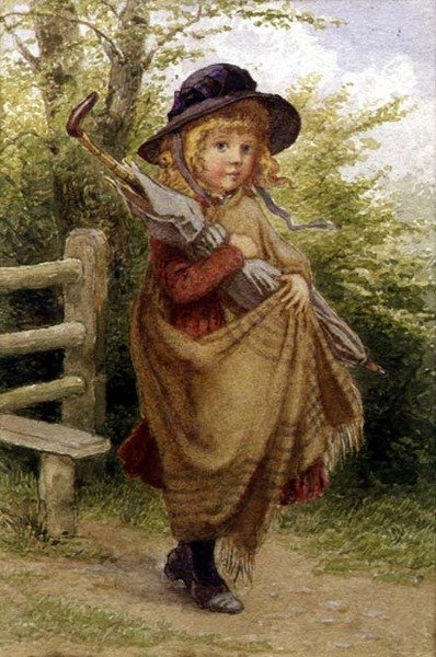 Dziewczyna z parasolką autorstwa Percy Tarrant
