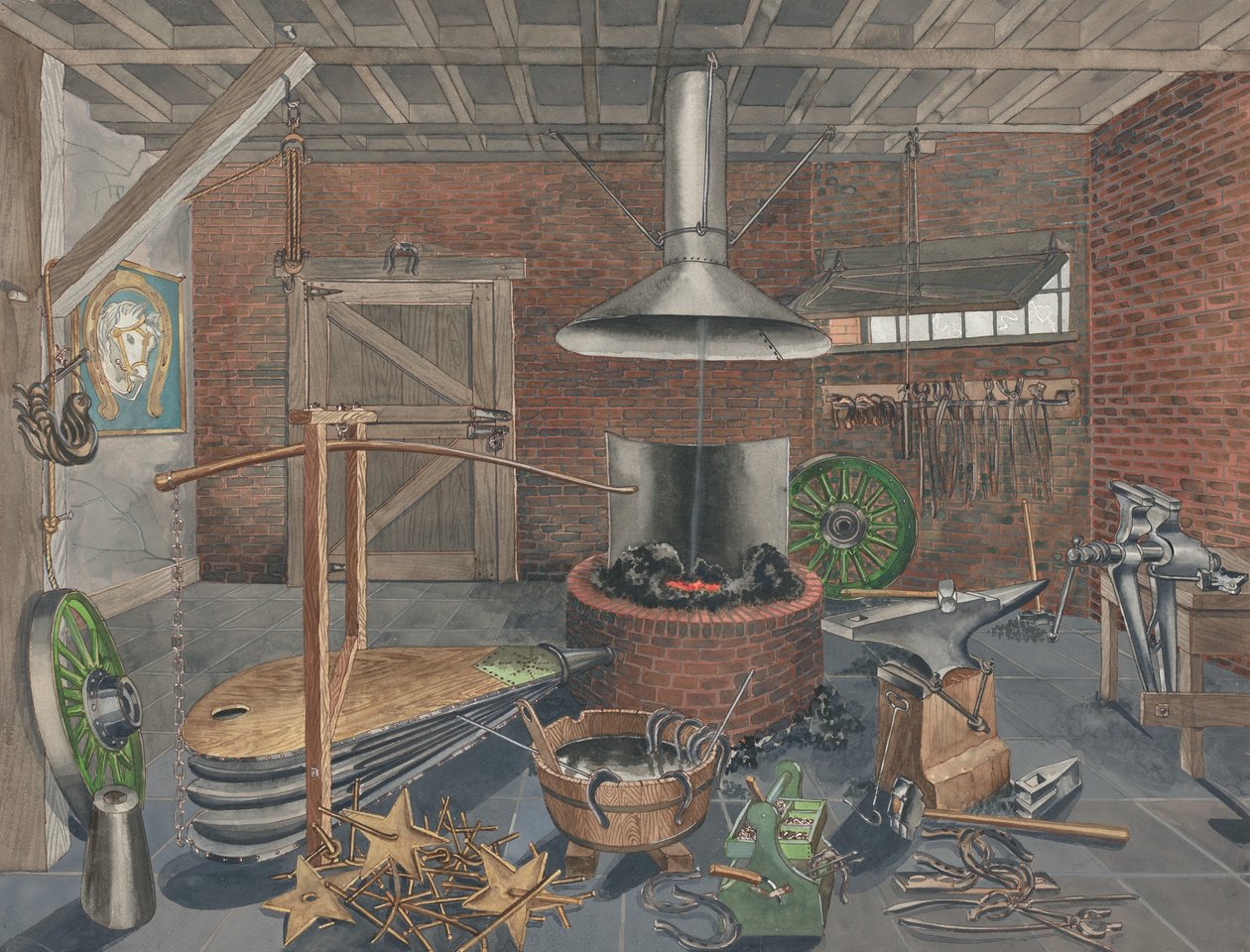 Kuźnia, 1935-1942. autorstwa Perkins Harnly