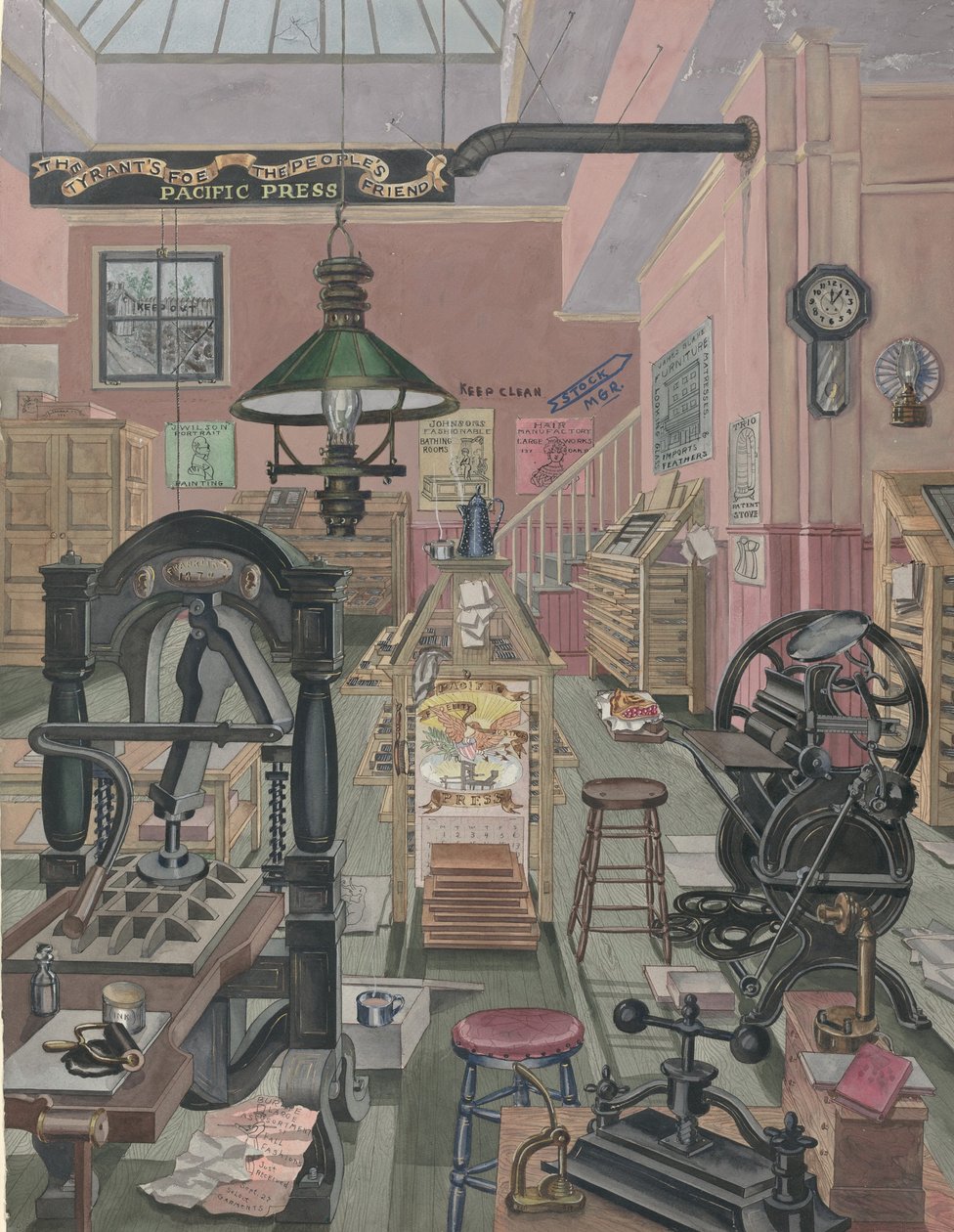 Drukarnia, 1870, 19351942. autorstwa Perkins Harnly