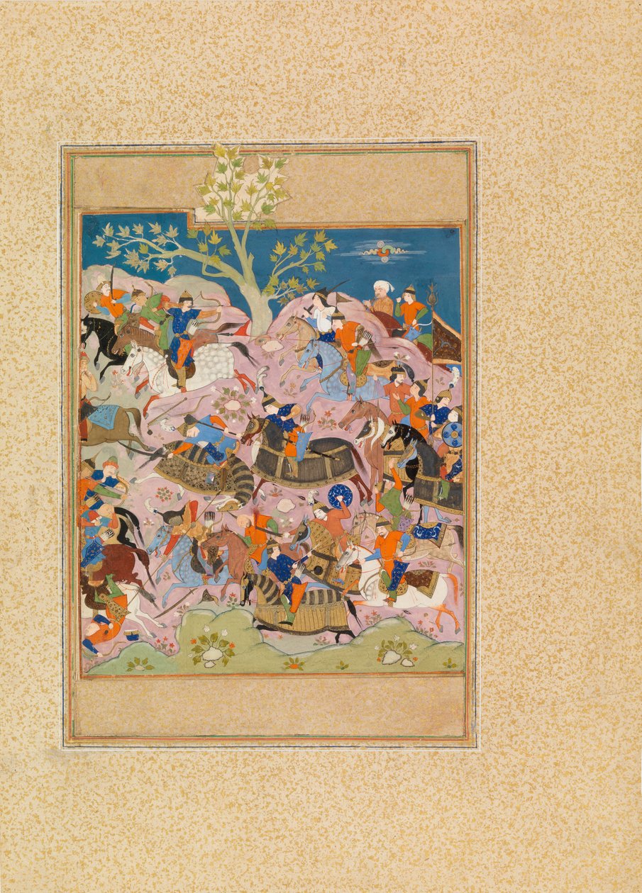 Scena bitewna (toaleta i gwasz na welinie) autorstwa Persian School