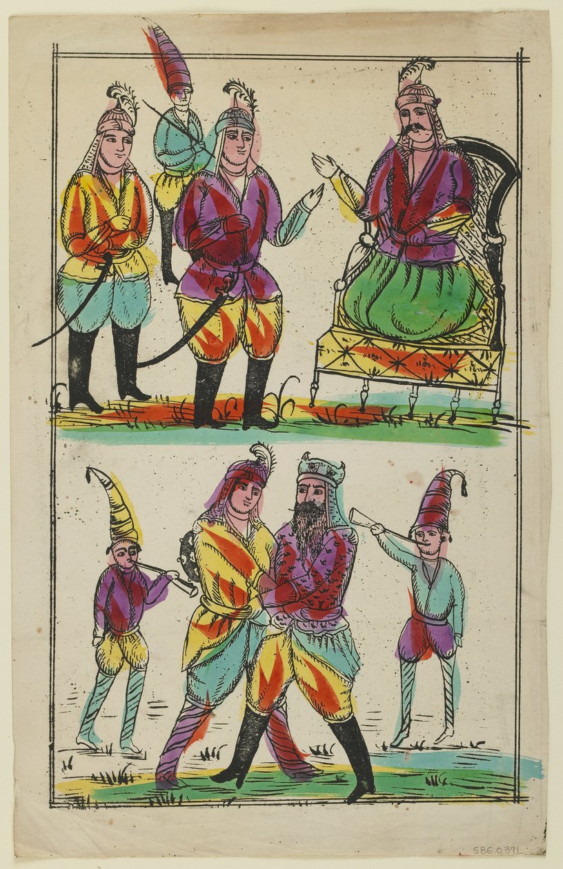 Scena z „Shahnamy” autorstwa Persian School