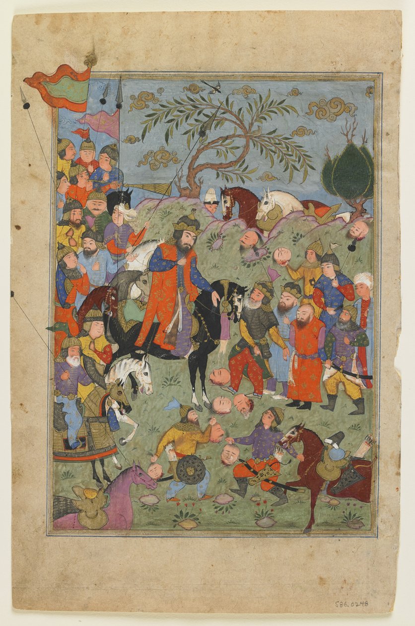 Scena bitwy z Shahnama autorstwa Persian School