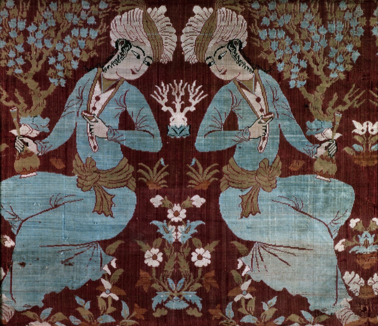 Panel w stylu Isfahan (jedwab) autorstwa Persian School