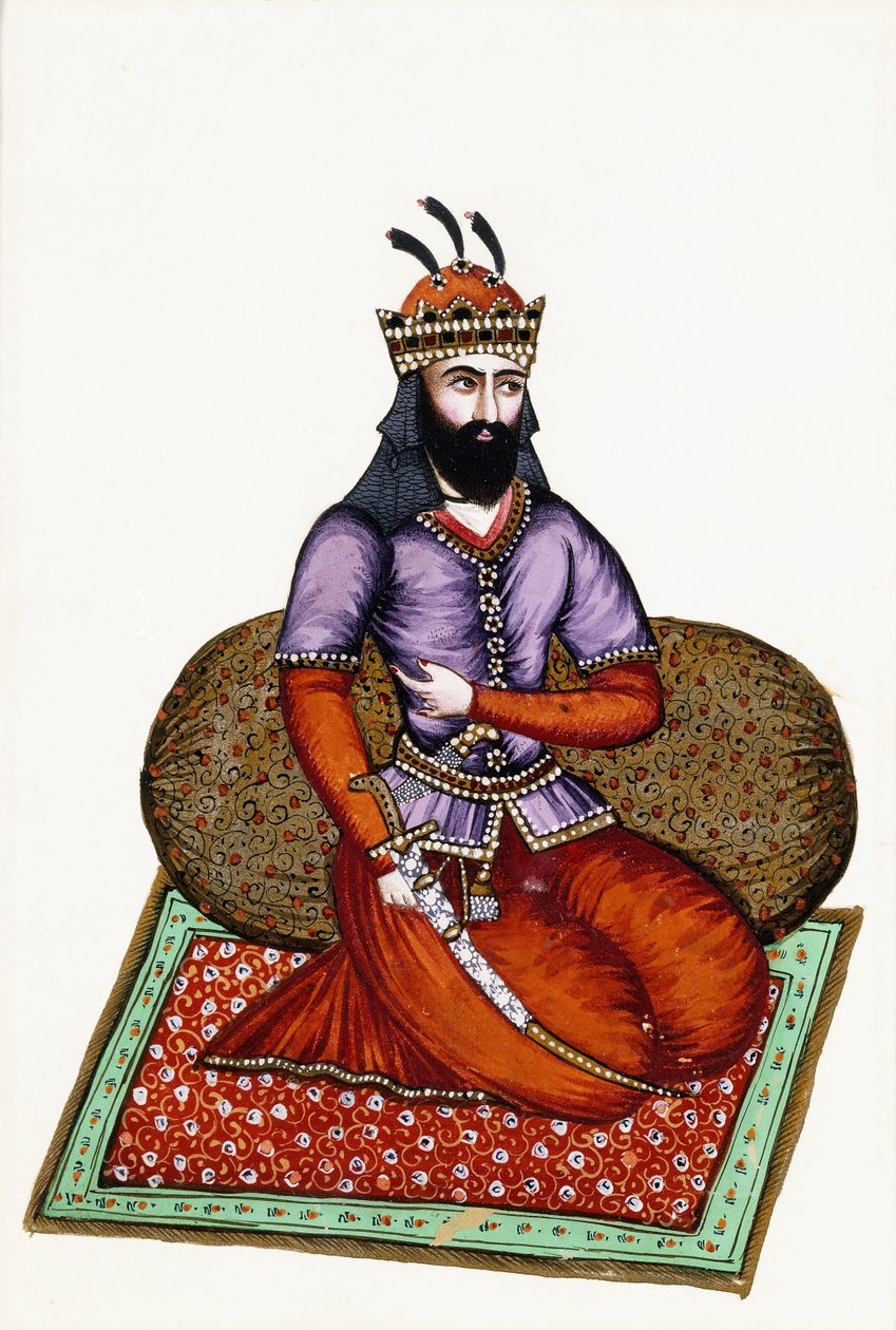 Portret szacha Garszaba, XIX w. autorstwa Persian School