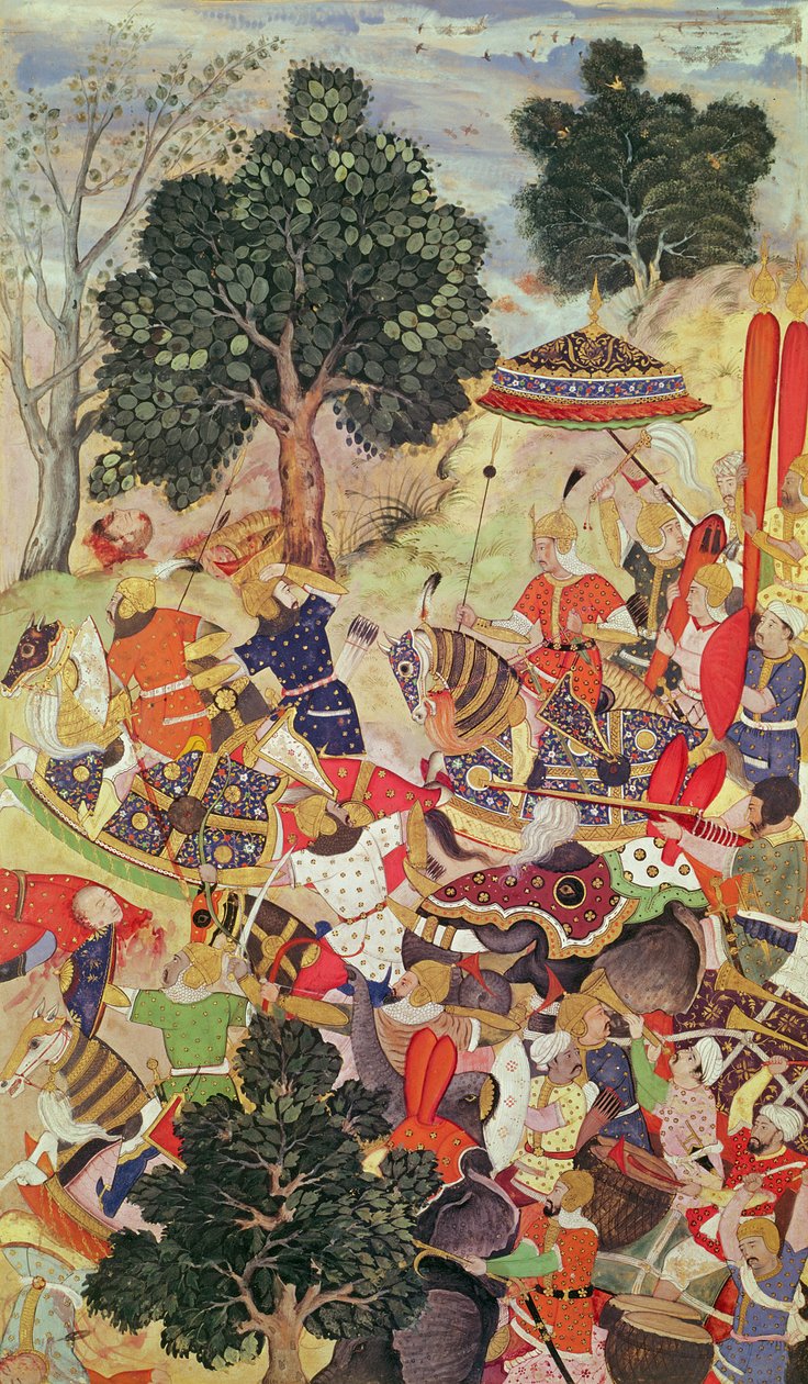 Schwytanie Bakadur Khan autorstwa Persian School