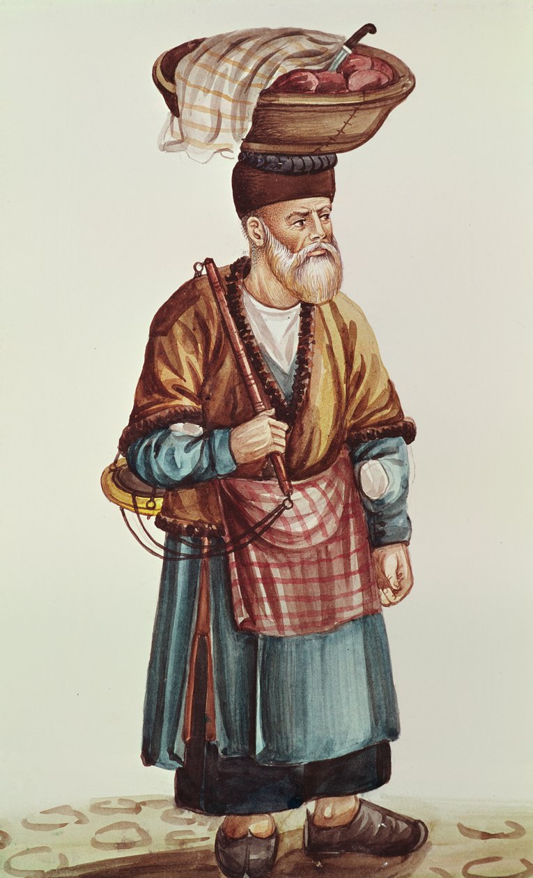 Sprzedawca uliczny (wc na papierze) autorstwa Persian School