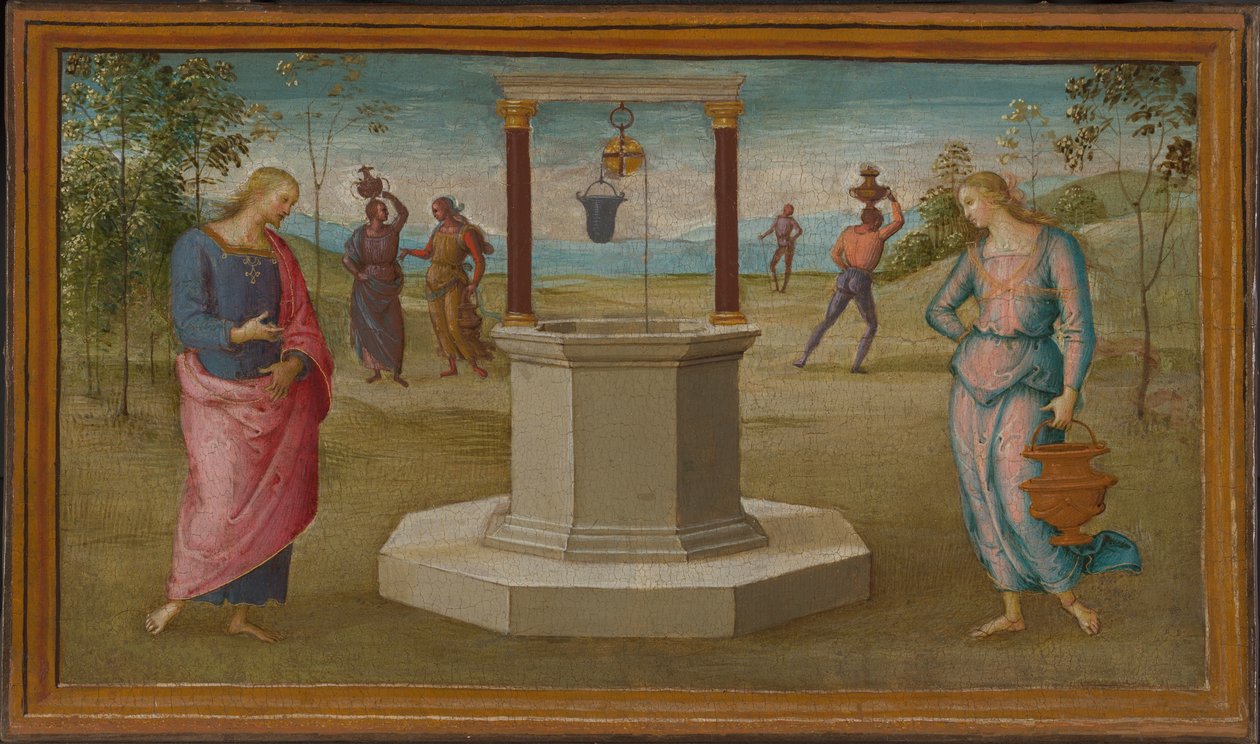 Chrystus i kobieta z Samarii autorstwa Perugino