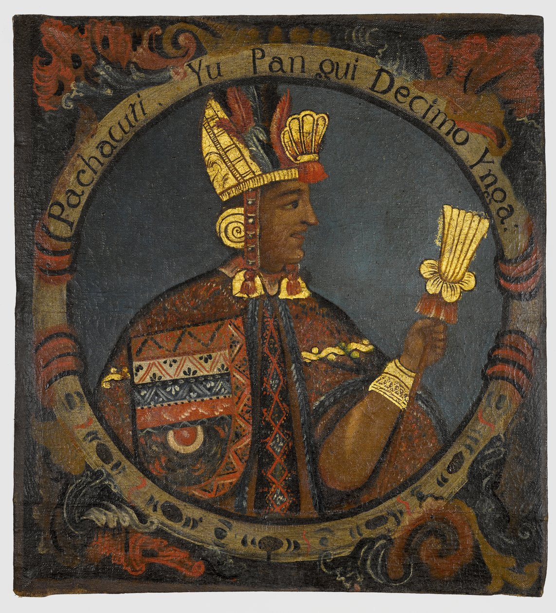 Pachacuti, 10. król Inków, połowa XVIII wieku autorstwa Peruvian School
