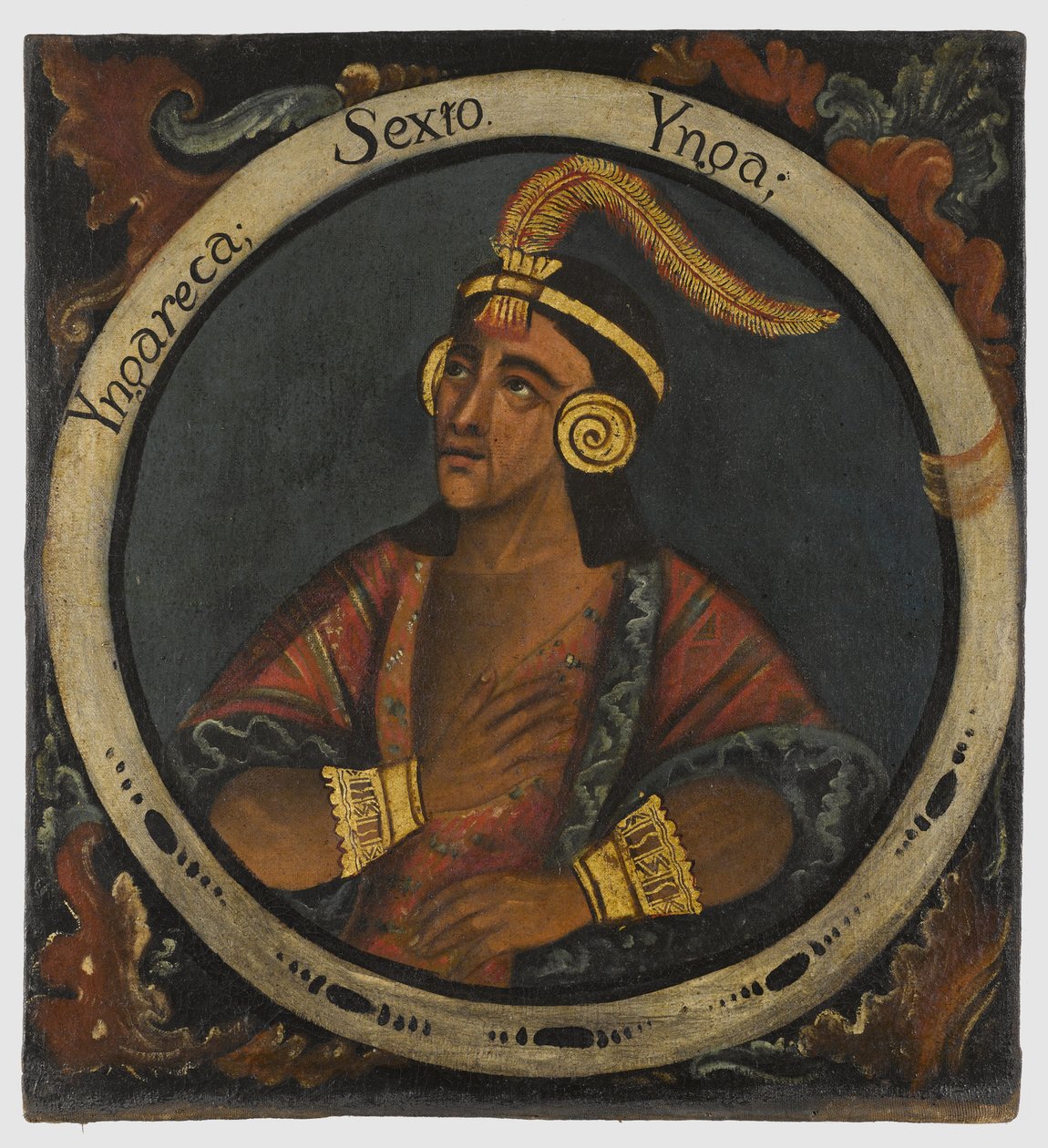 Inca Roca, szósty król Inków, połowa XVIII wieku autorstwa Peruvian School