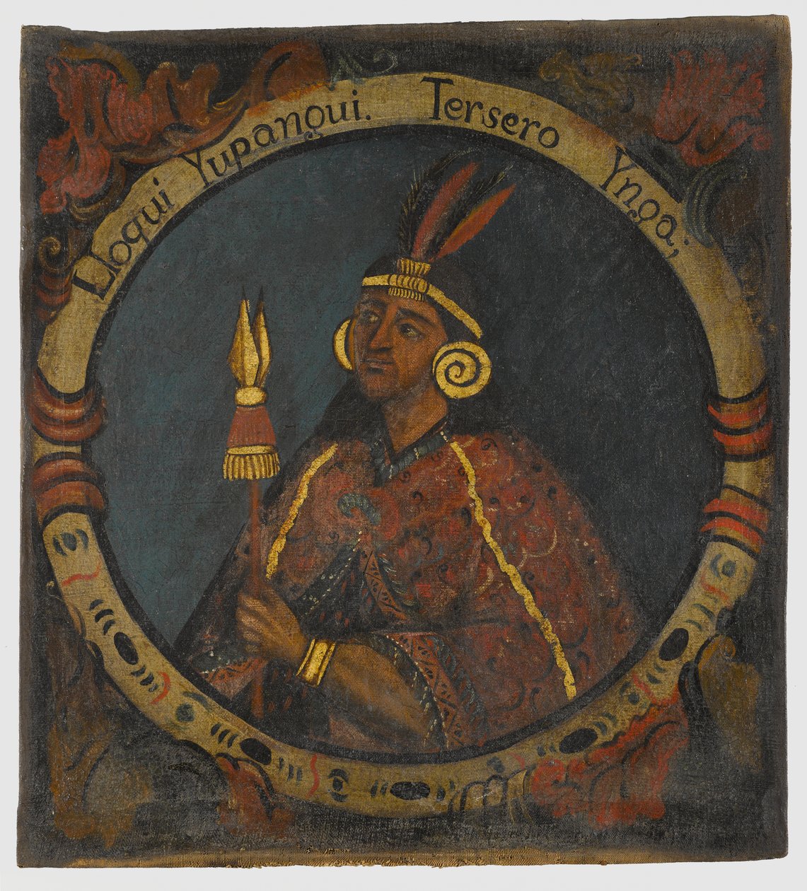 Lloque Yupanqui, 3. król Inków, połowa XVIII wieku autorstwa Peruvian School