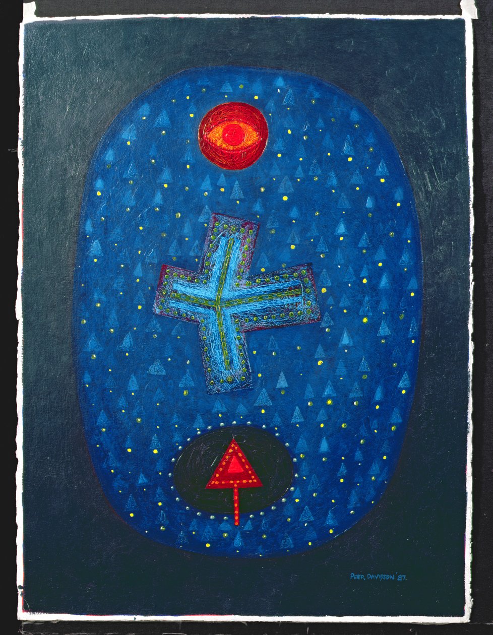Formy w owalu, 1987 (akryl na papierze) autorstwa Peter Davidson