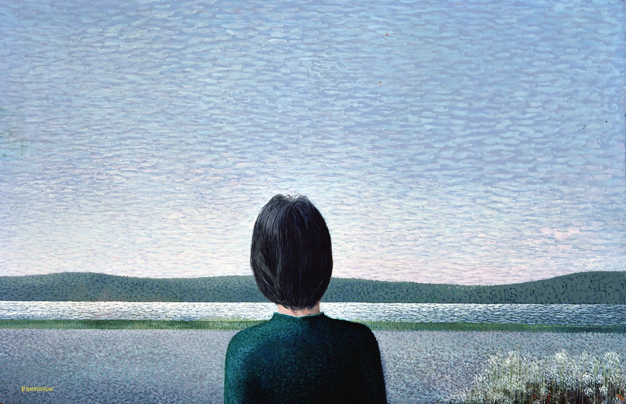 Ku wzgórzom, 1980 (akryl) autorstwa Peter Davidson