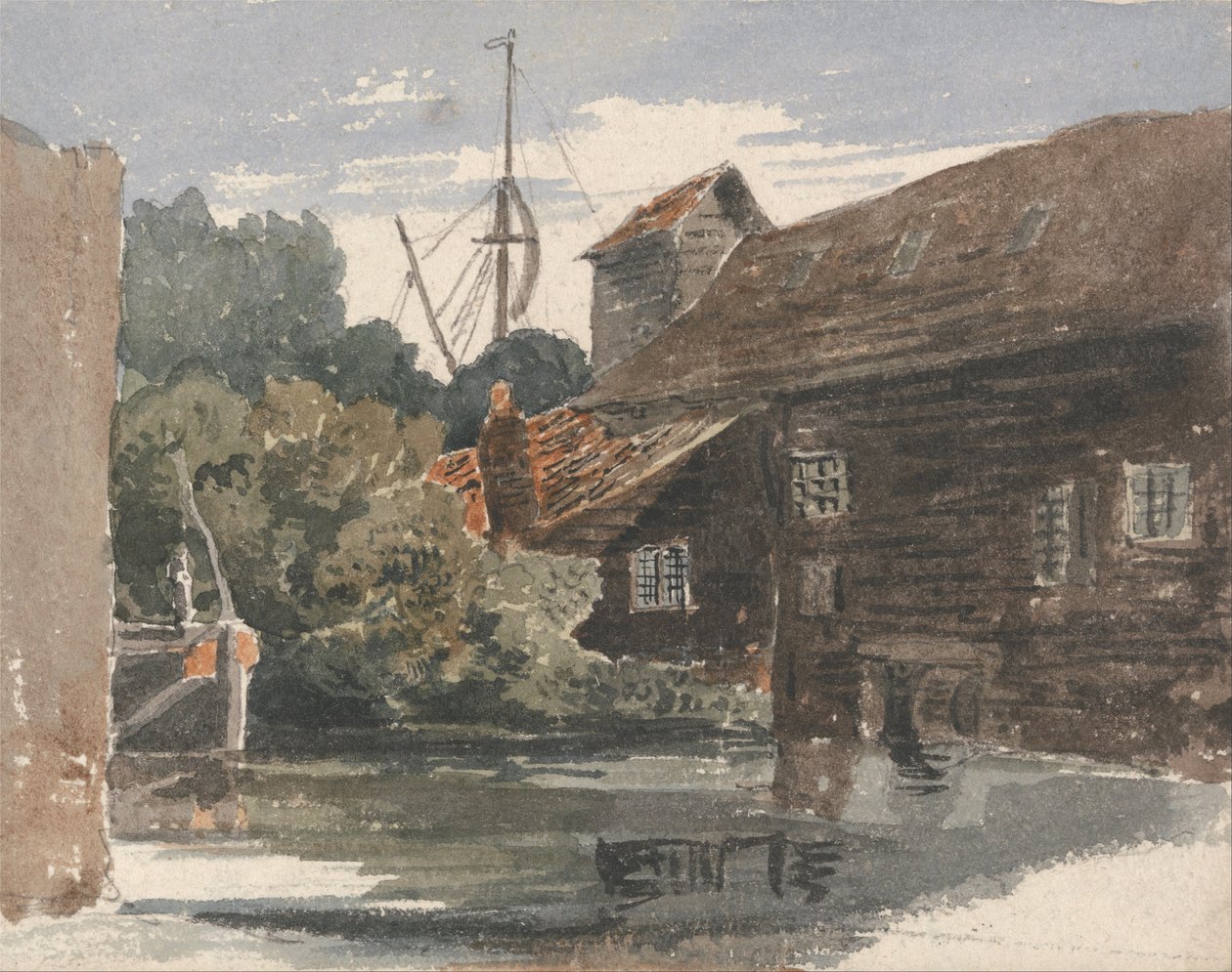 Młyn w Teddington nad Tamizą autorstwa Peter de Wint