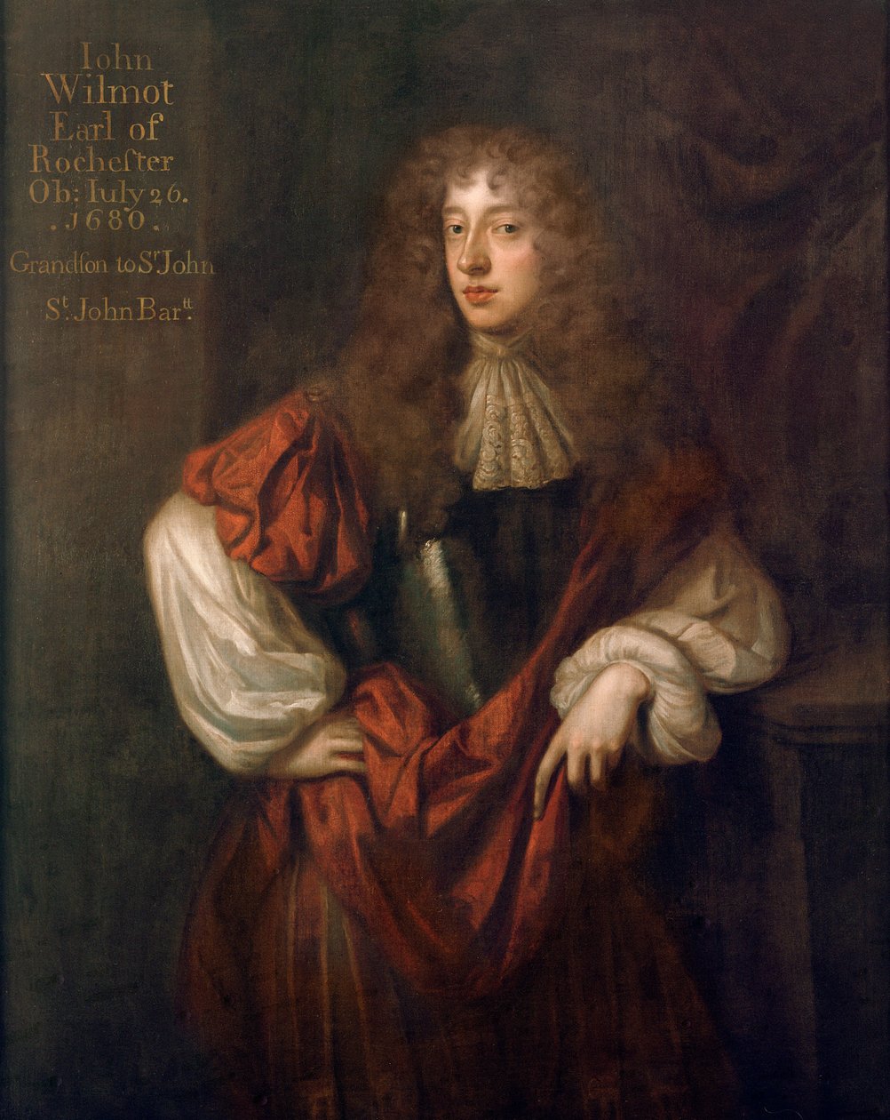 Portret Johna Wilmota (1647-80) 2. hrabiego Rochester autorstwa Peter Lely