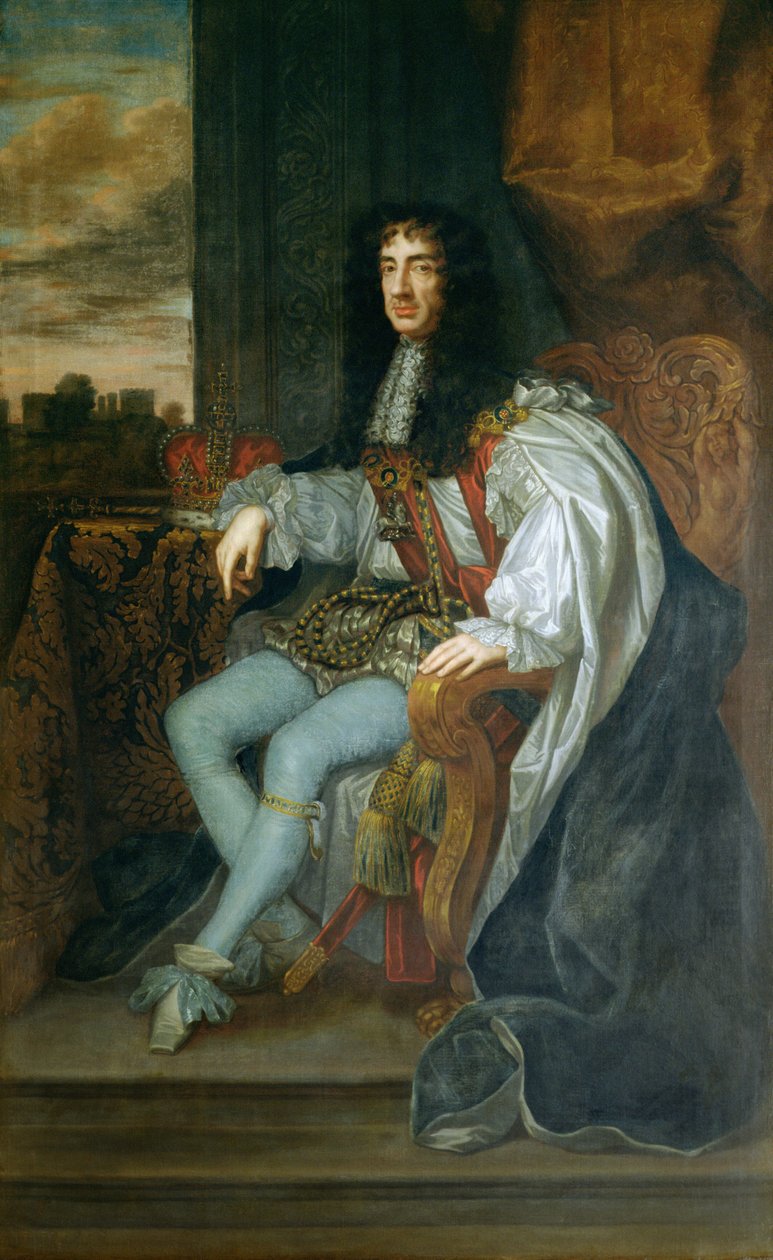 Portret króla Karola II (1630-85) autorstwa Peter Lely
