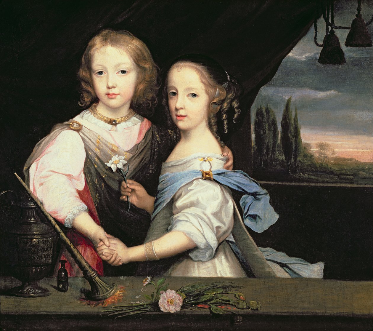 Portret Winstona i Arabelli (1648-1730) Churchill, dzieci Sir Winstona Churchilla autorstwa Peter Lely
