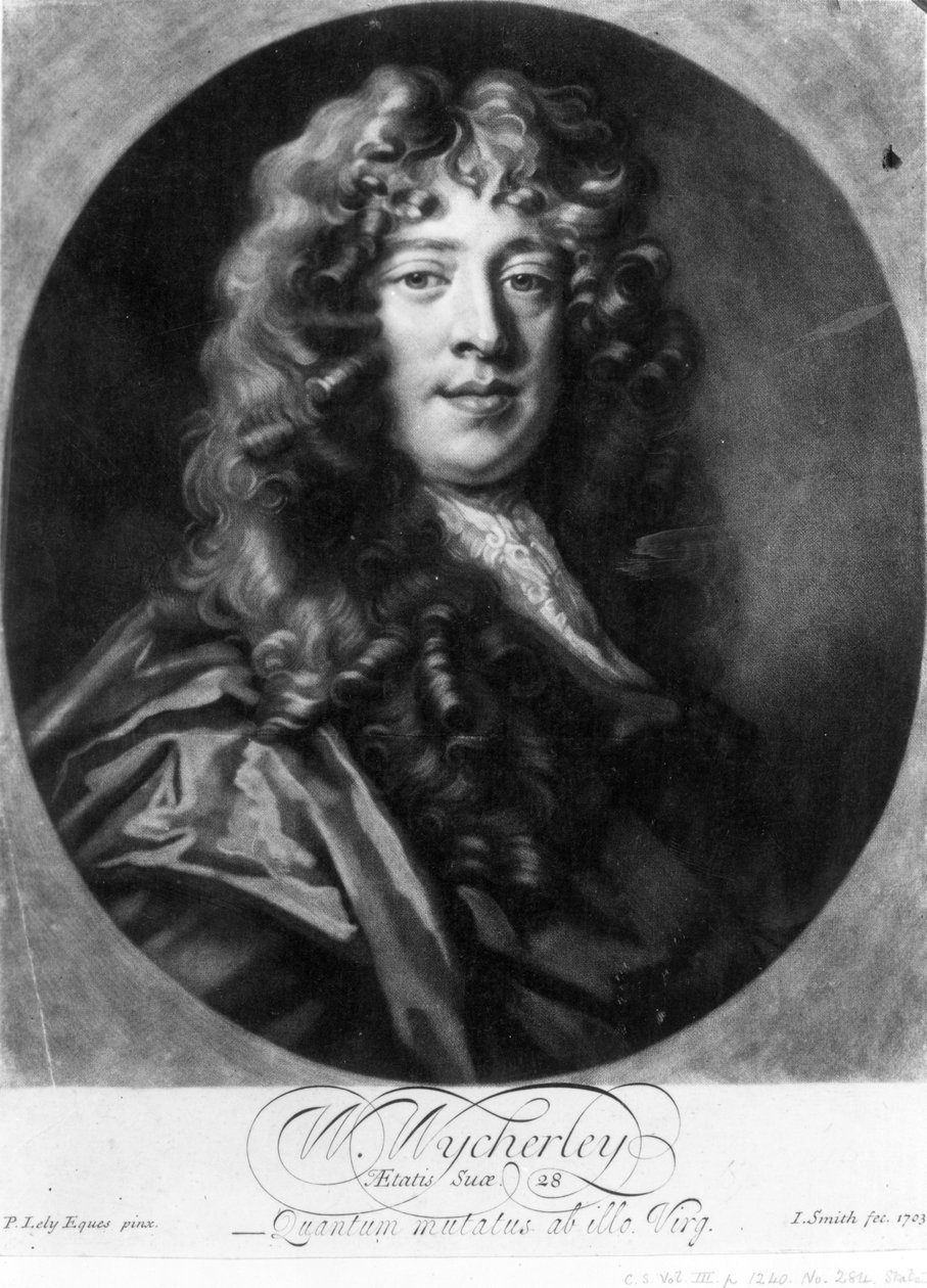 William Wycherley, grawerowany przez Johna Smitha, 1703 autorstwa Peter Lely