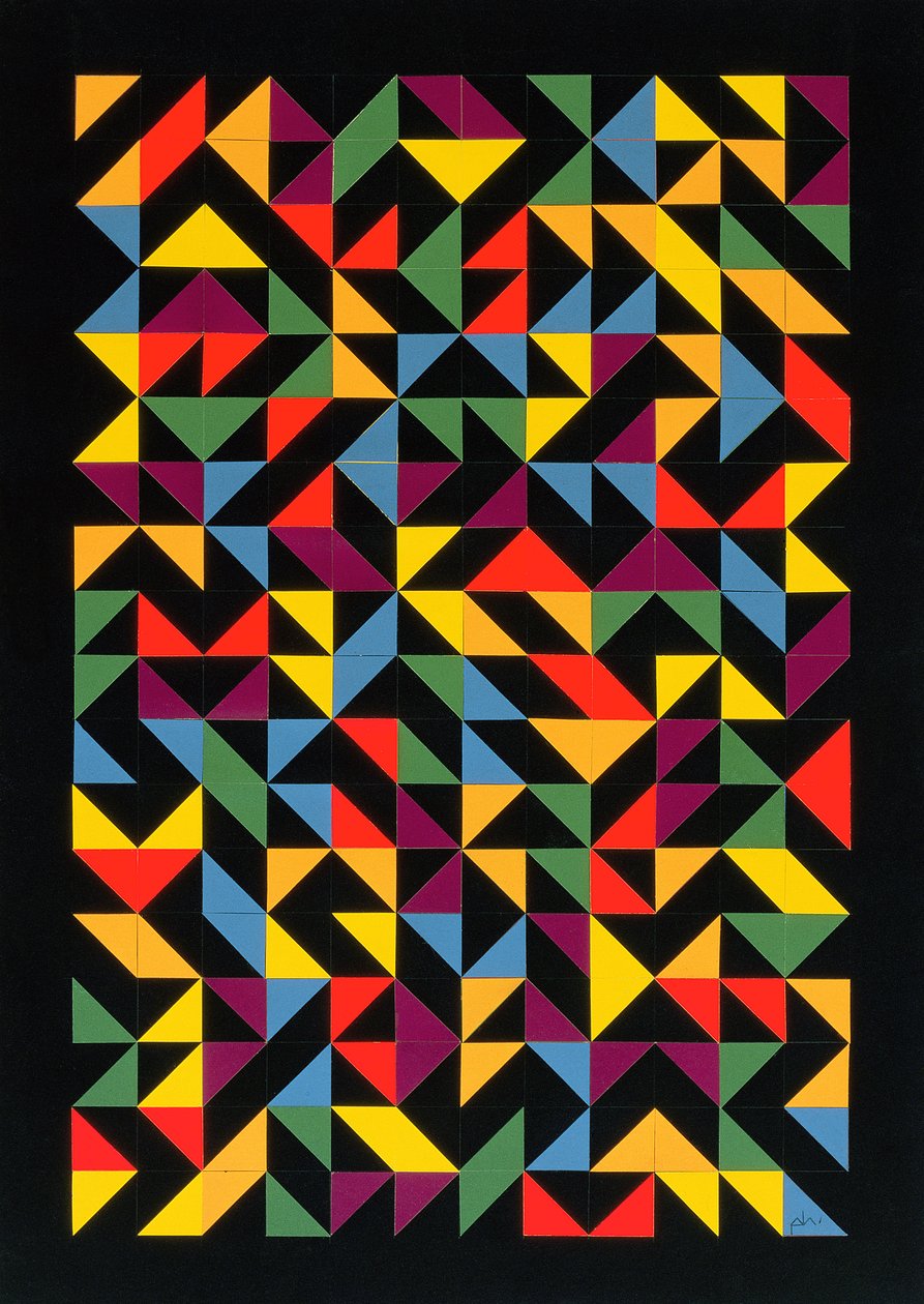 Permutacje 3x36, 1986 (kolaż na papierze) autorstwa Peter McClure