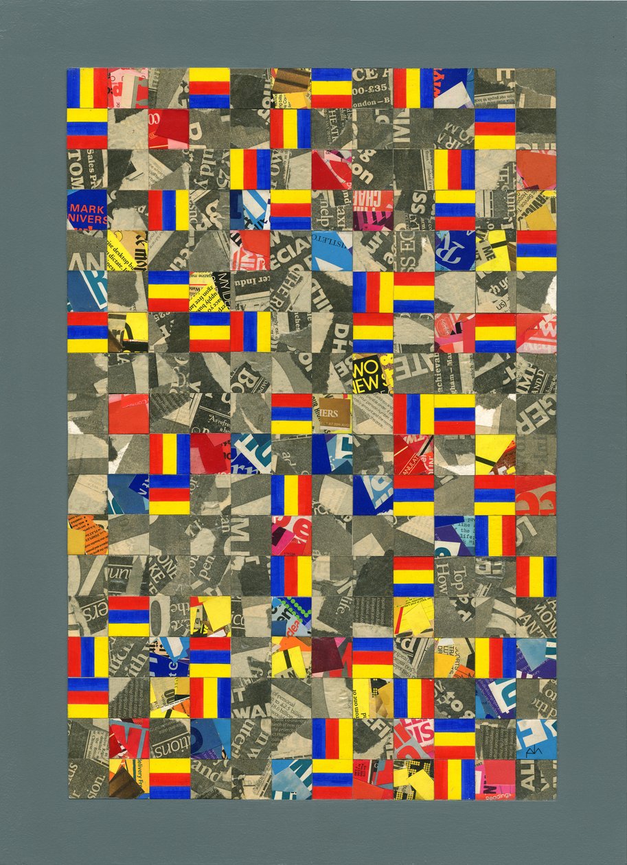Czas... Porządek... Chaos. 1984, kolaż autorstwa Peter McClure