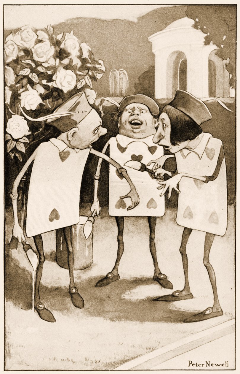 „Nie idź ochlapywać mnie farbą”, ilustracja do „Alicji w Krainie Czarów” Lewisa Carrolla, 1901 autorstwa Peter Newell