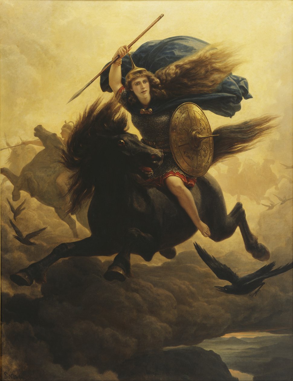 Walkiria, 1865 autorstwa Peter Nicolai Arbo