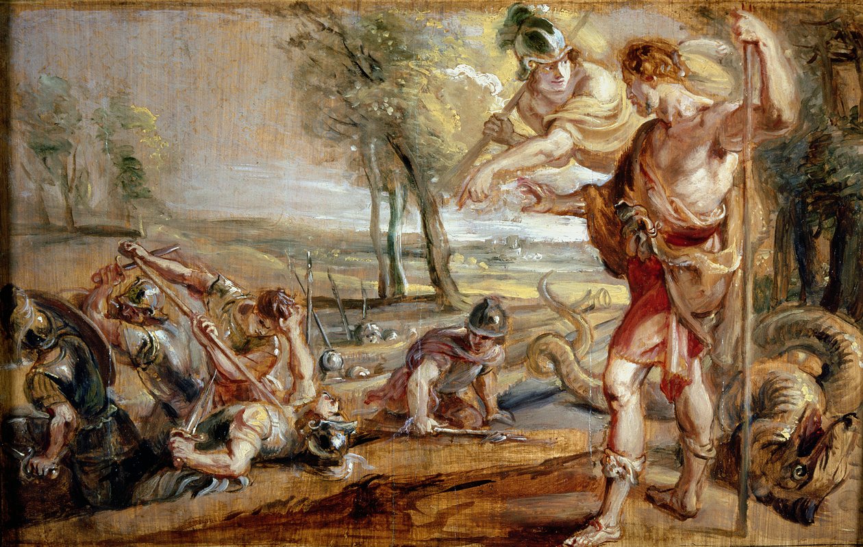 Kadmos siejący zęby smoka autorstwa Peter Paul Rubens