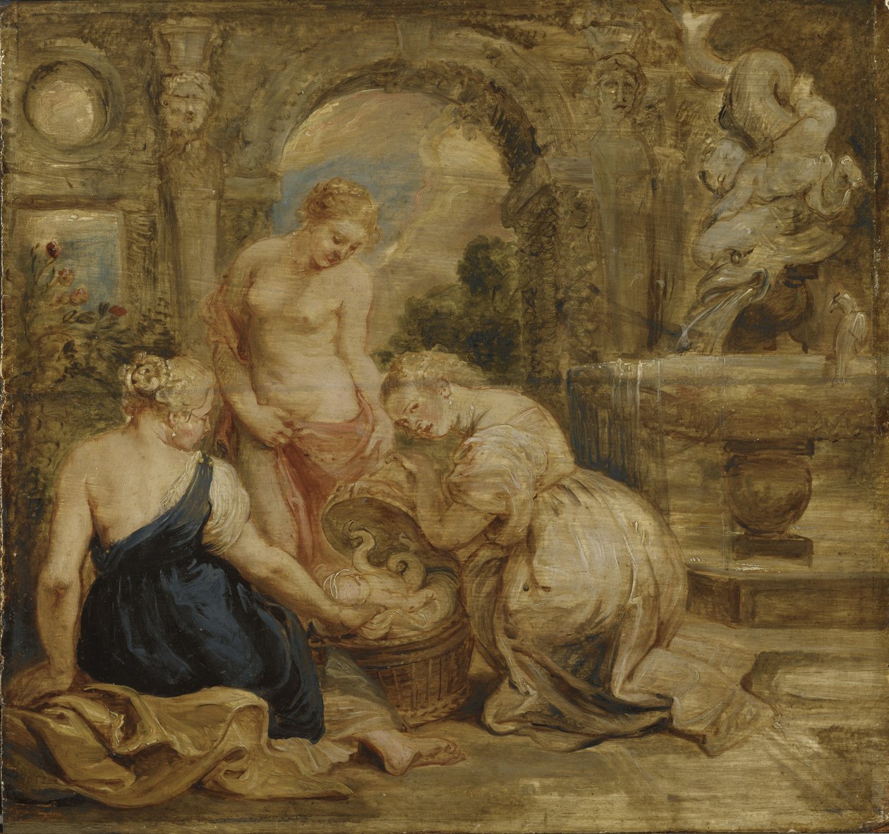Córki Cecrops odnajdują Erichtoniusa, ok. 1632 r. autorstwa Peter Paul Rubens
