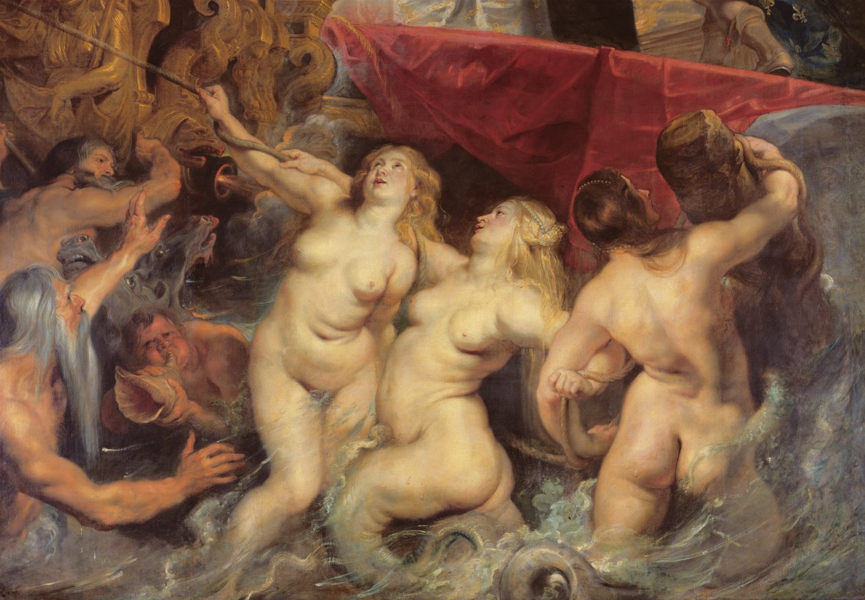Fragment Syren z „Przybycia Marii Medycejskiej do Marsylii”, 3 listopada 1600, 1621-25 (patrz 2995) autorstwa Peter Paul Rubens