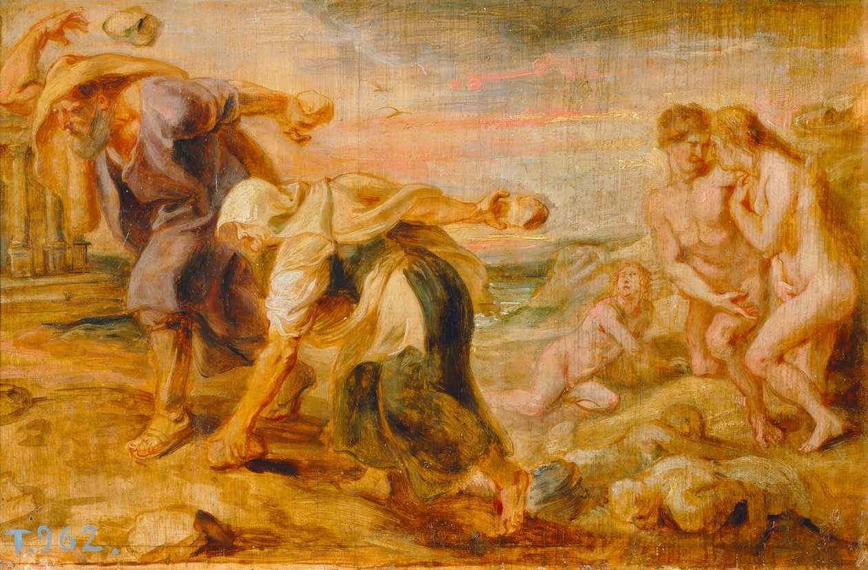 Deukalion i Pyrra autorstwa Peter Paul Rubens